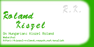 roland kiszel business card
